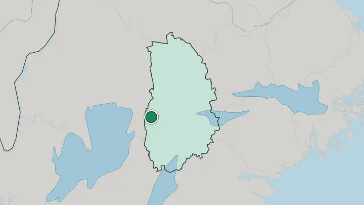 Map of Degerfors in Sweden