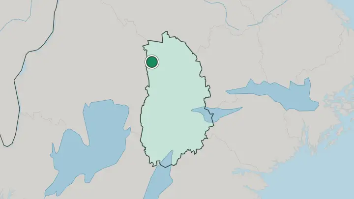 Map of Hällefors in Sweden