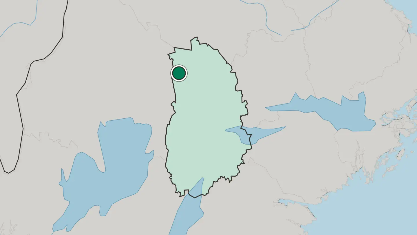 Map of Hällefors in Sweden