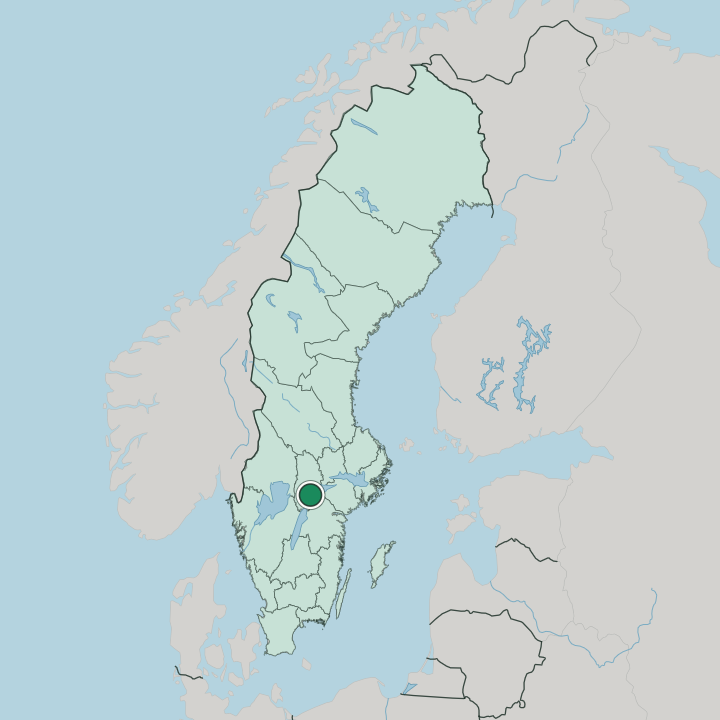 Map showing Hallsberg — In Sweden
