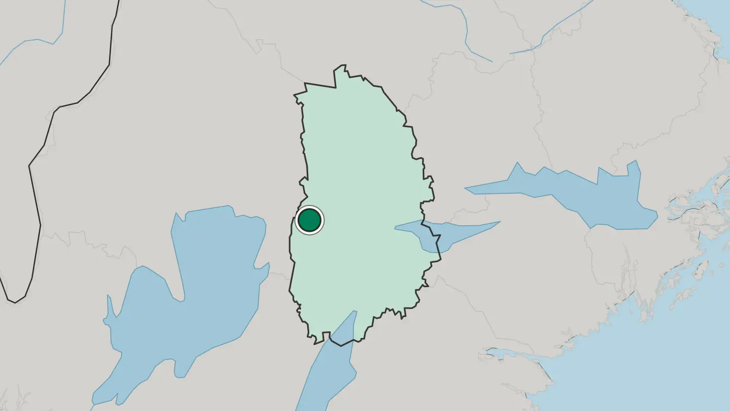 Map of Karlskoga in Sweden