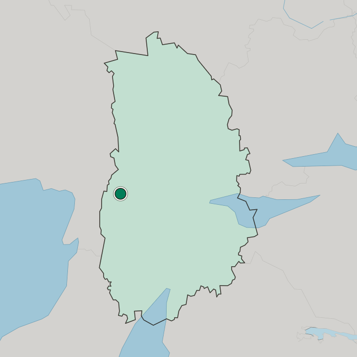 Map showing Karlskoga — In Örebro County