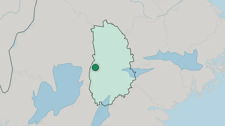 Map of Karlskoga in Sweden