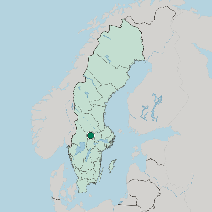 Map showing Kopparberg — In Sweden