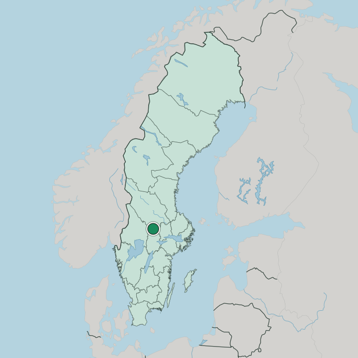 Map showing Kopparberg — In Sweden
