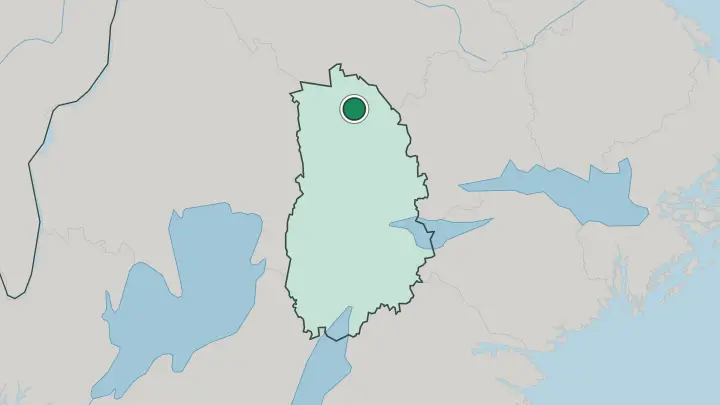 Map of Kopparberg in Sweden