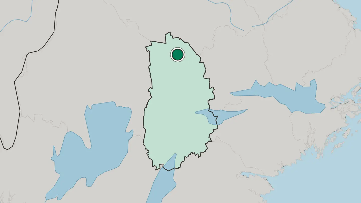 Map of Kopparberg in Sweden