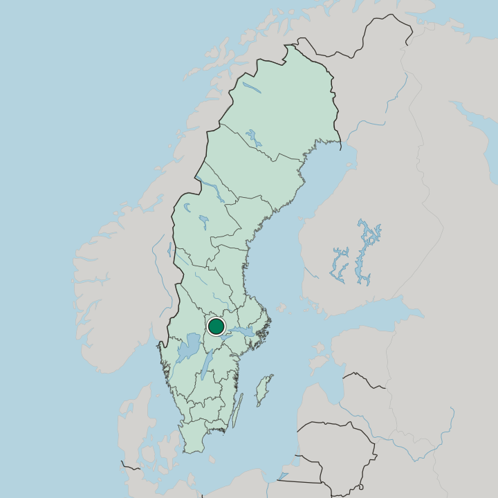 Map showing Lindesberg — In Sweden