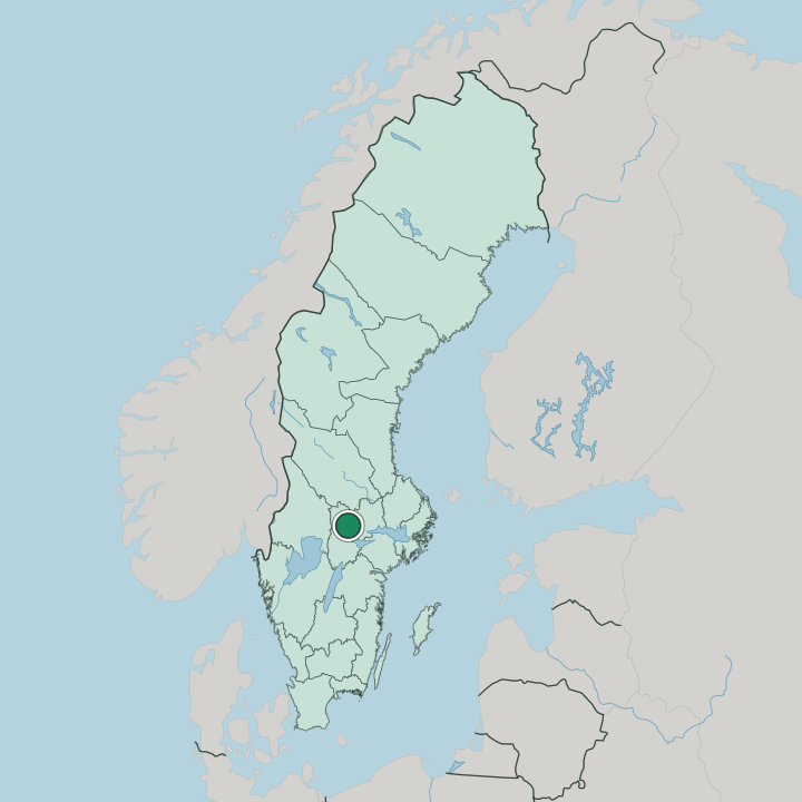 Map showing Lindesberg — In Sweden