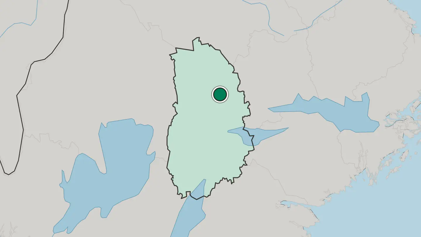Map of Lindesberg in Sweden