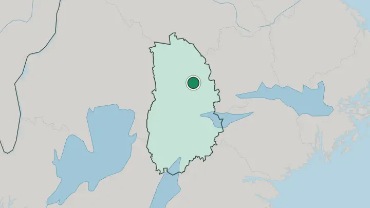 Map of Lindesberg in Sweden