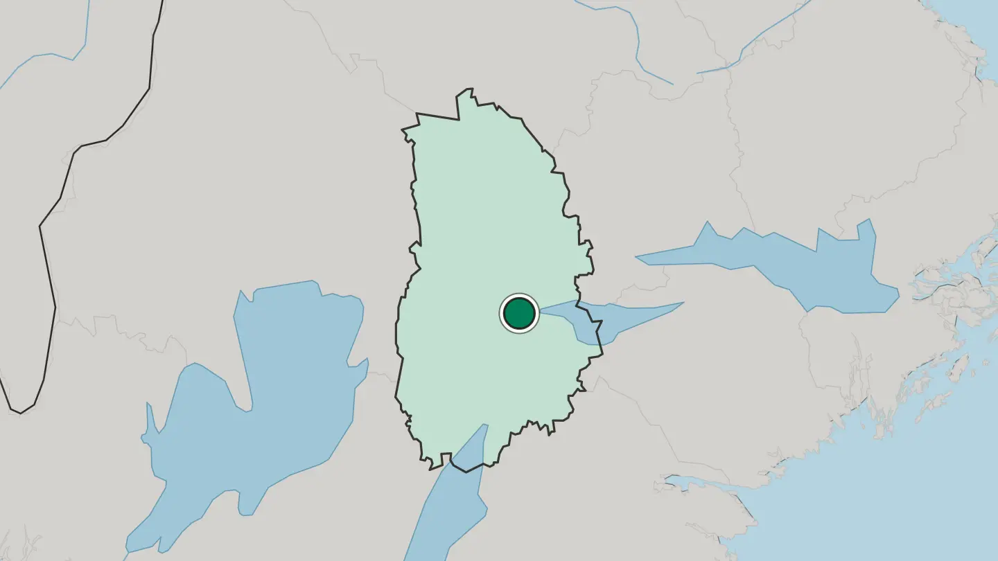 Map of Örebro in Sweden