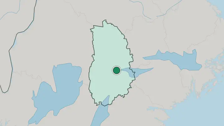 Map of Örebro in Sweden
