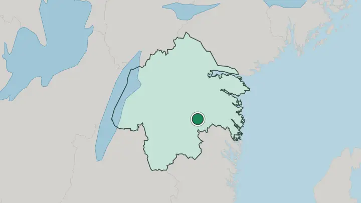 Map of Åtvidaberg in Sweden