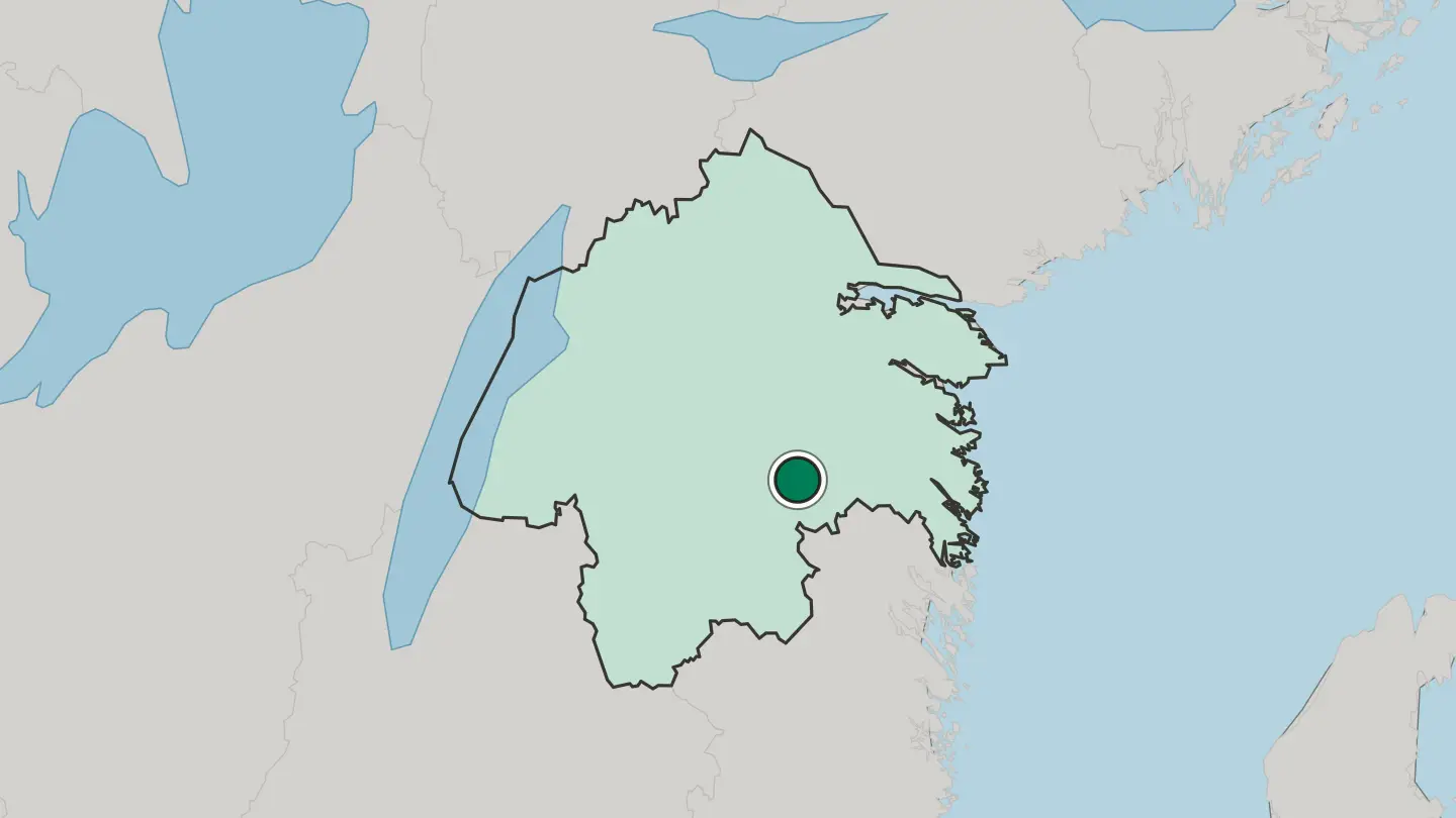 Map of Åtvidaberg in Sweden