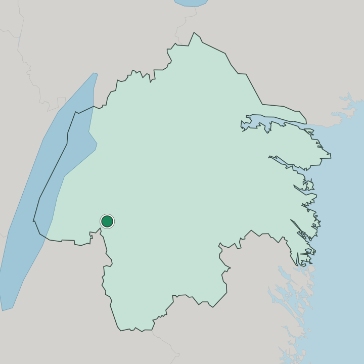 Map showing Boxholm — In Östergötland County