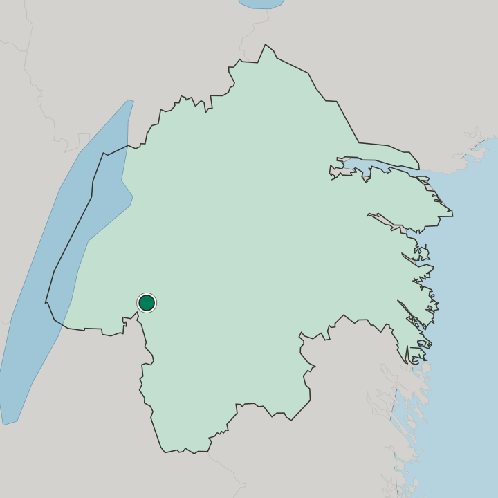 Map showing Boxholm — In Östergötland County