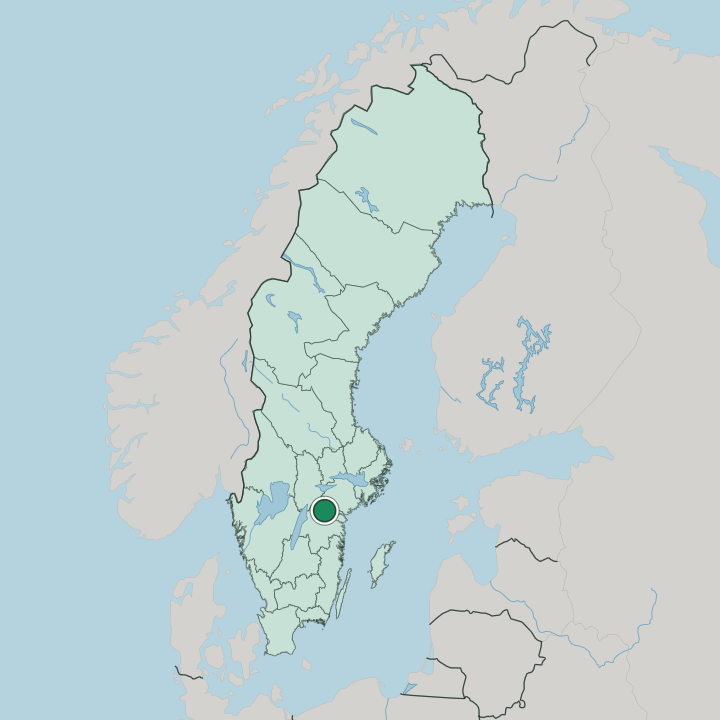 Map showing Finspång — In Sweden