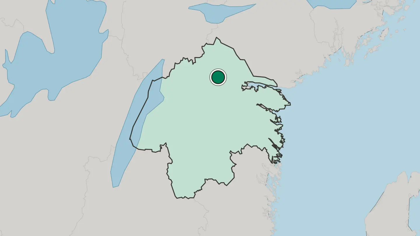 Map of Finspång in Sweden