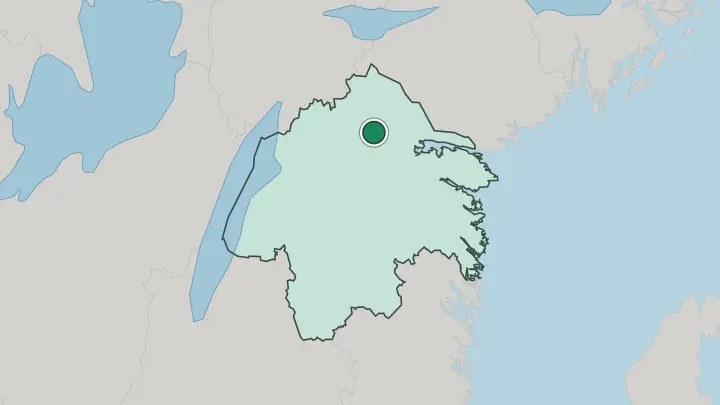 Map of Finspång in Sweden