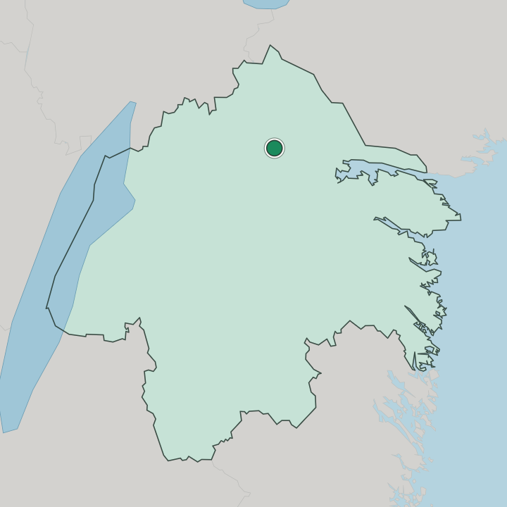 Map showing Finspång — In Östergötland County