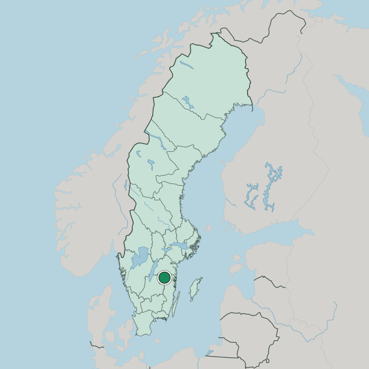 Map showing Kisa — In Sweden