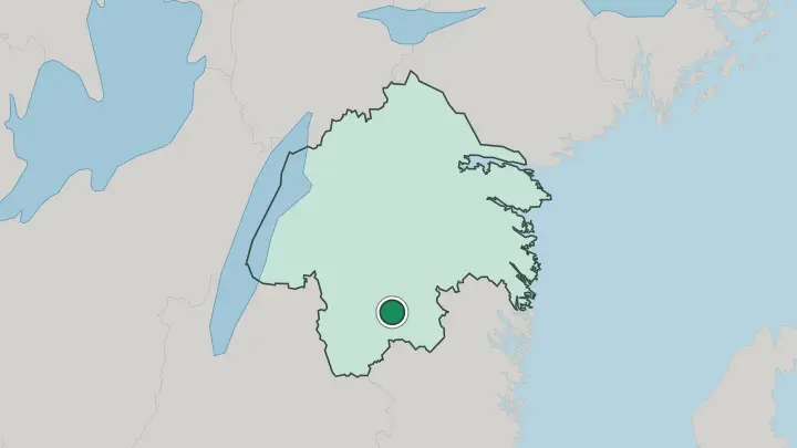 Map of Kisa in Sweden