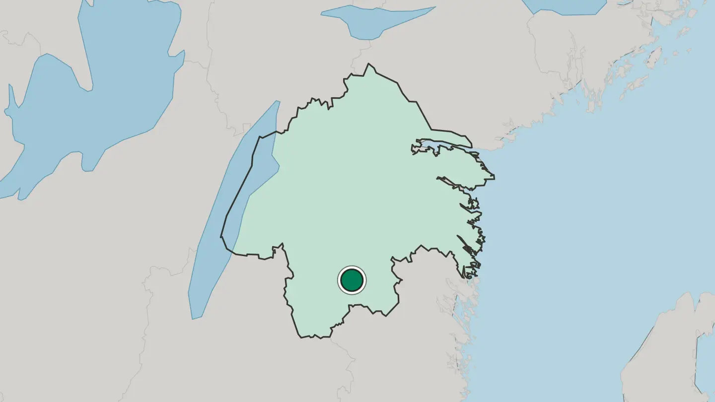 Map of Kisa in Sweden