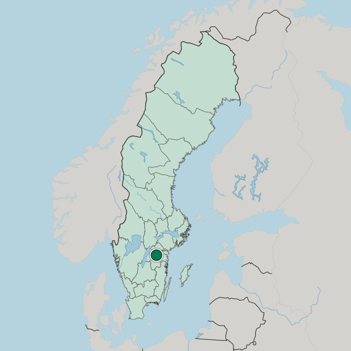 Map showing Tannefors — In Sweden