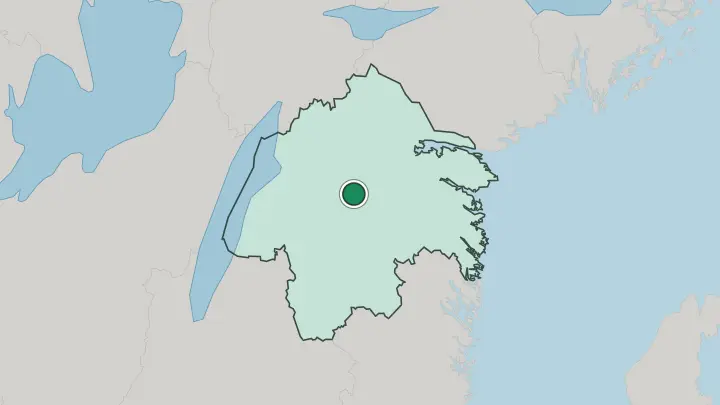 Map of Linköping in Sweden