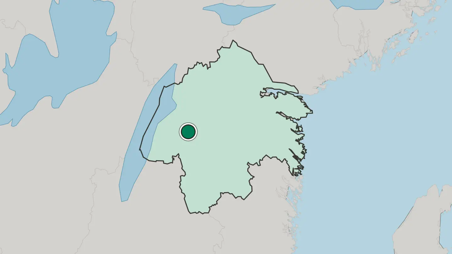 Map of Mjölby in Sweden