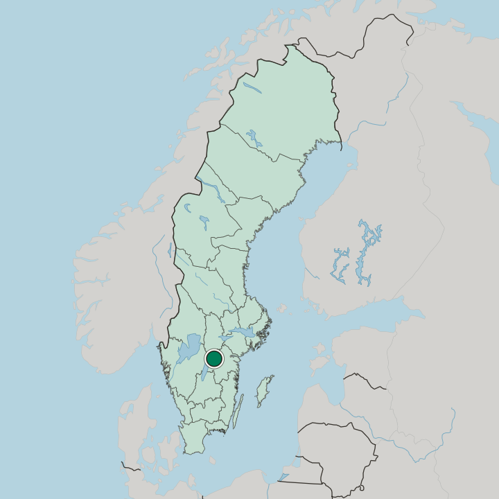 Map showing Motala — In Sweden