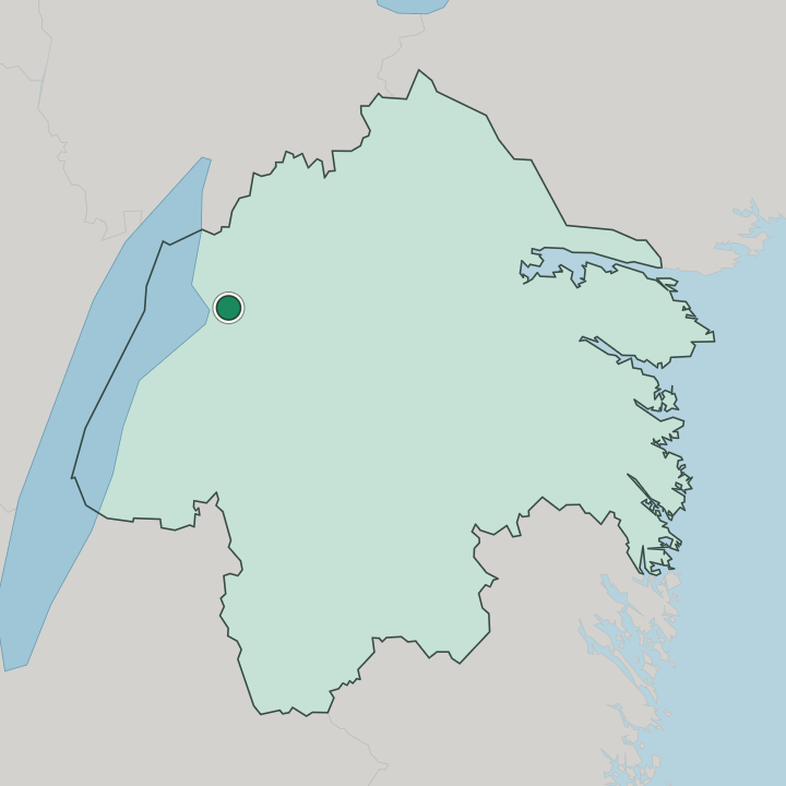 Map showing Motala — In Östergötland County