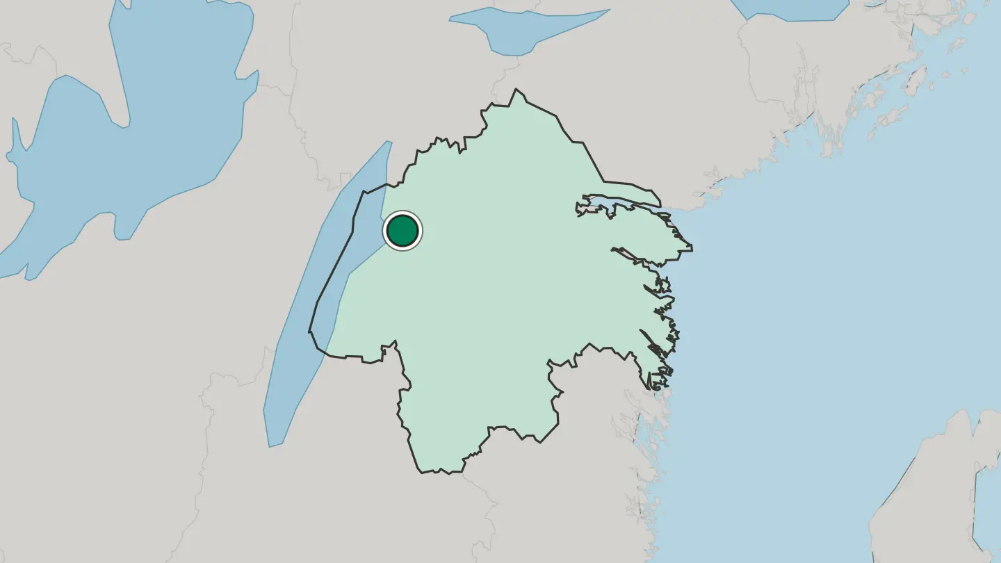 Map of Motala in Sweden
