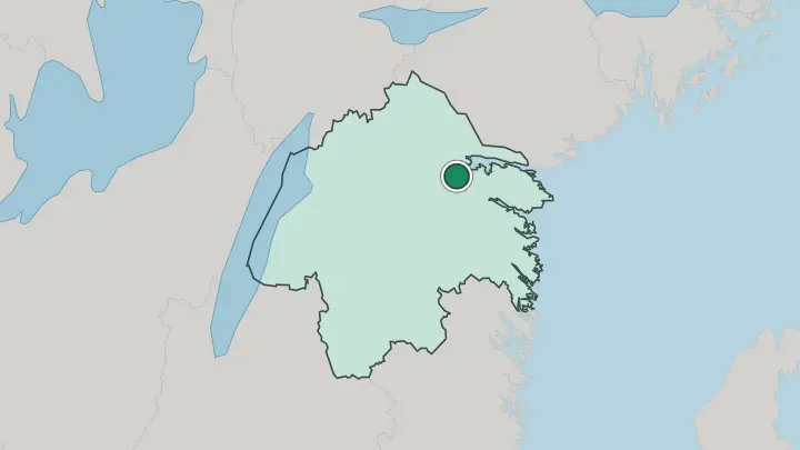 Map of Norrköping in Sweden