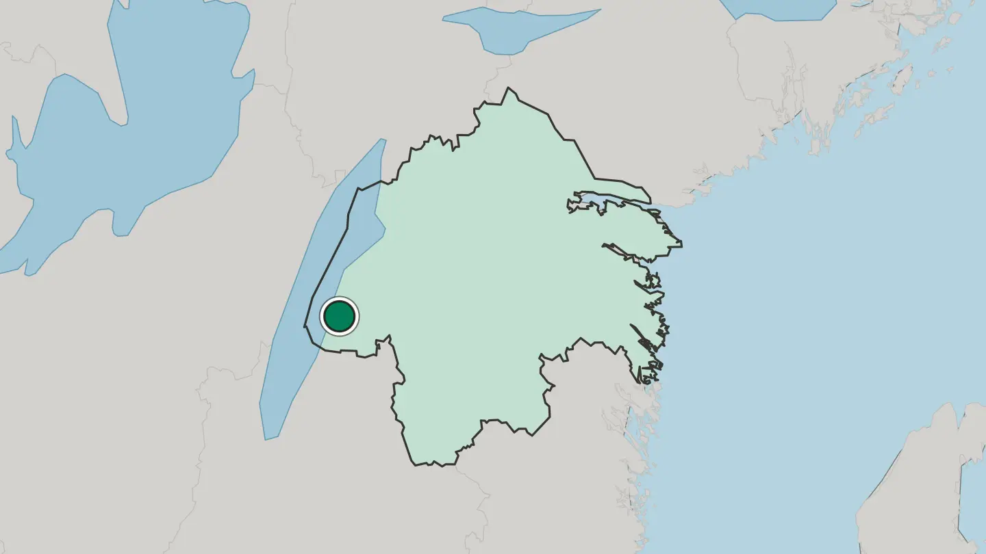 Map of Ödeshög in Sweden