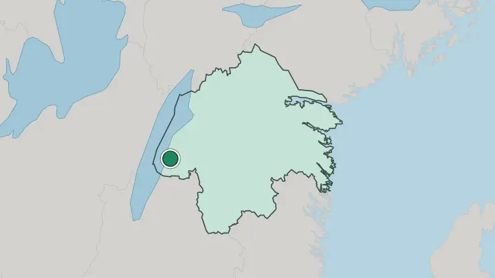 Map of Ödeshög in Sweden