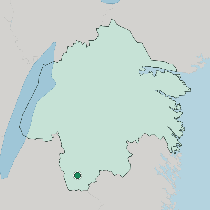 Map showing Österbymo — In Östergötland County