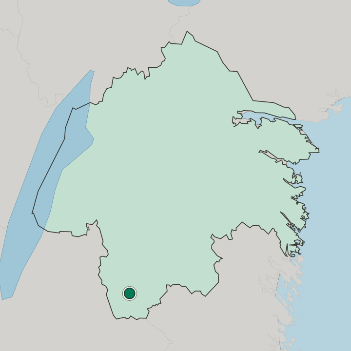 Map showing Österbymo — In Östergötland County