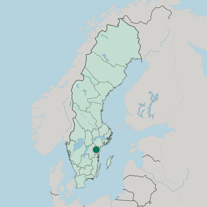 Map showing Söderköping — In Sweden