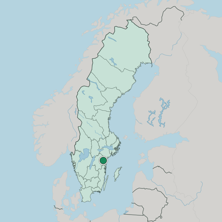 Map showing Söderköping — In Sweden