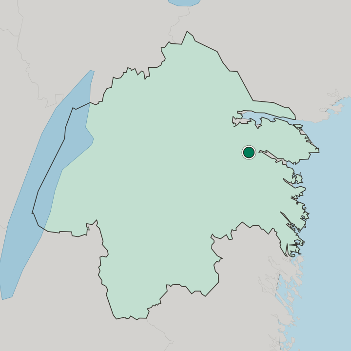 Map showing Söderköping — In Östergötland County