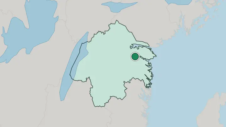 Map of Söderköping in Sweden