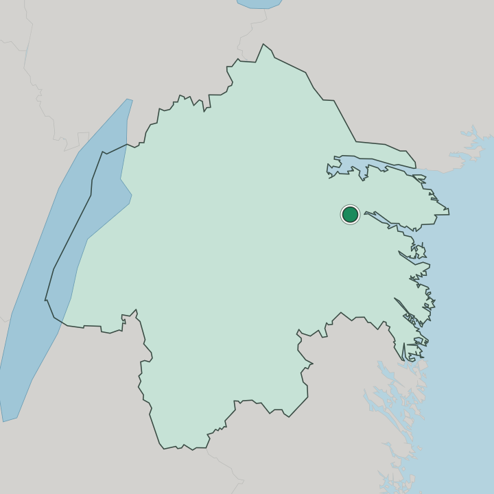 Map showing Söderköping — In Östergötland County