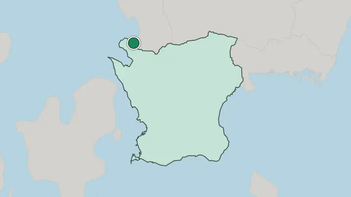 Map of Båstad in Sweden