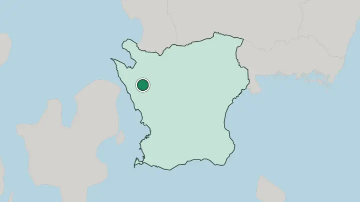Map of Bjuv in Sweden