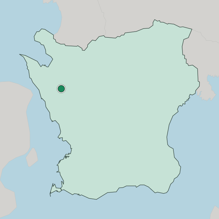 Map showing Bjuv — In Skåne County