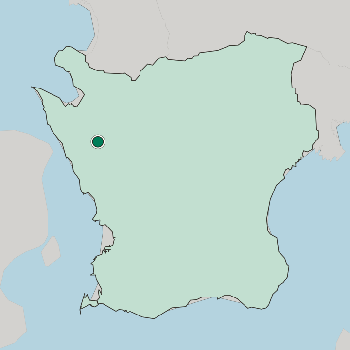 Map showing Bjuv — In Skåne County
