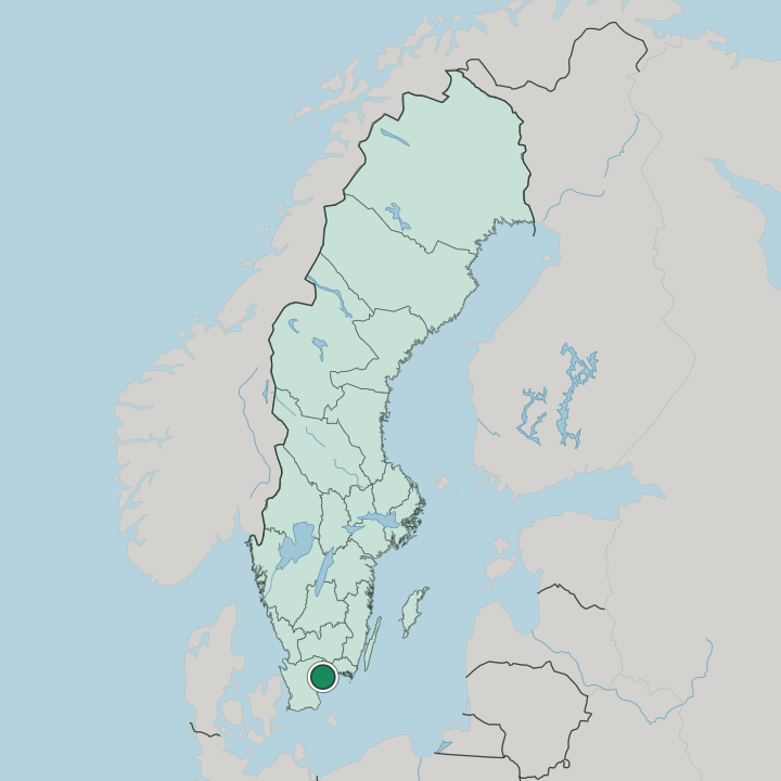 Map showing Bromölla — In Sweden
