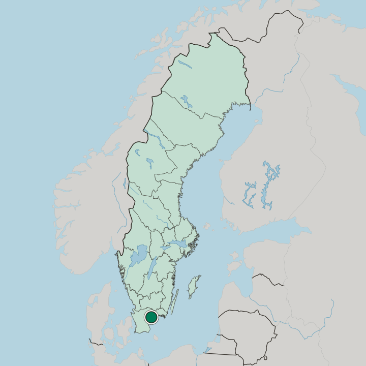 Map showing Bromölla — In Sweden